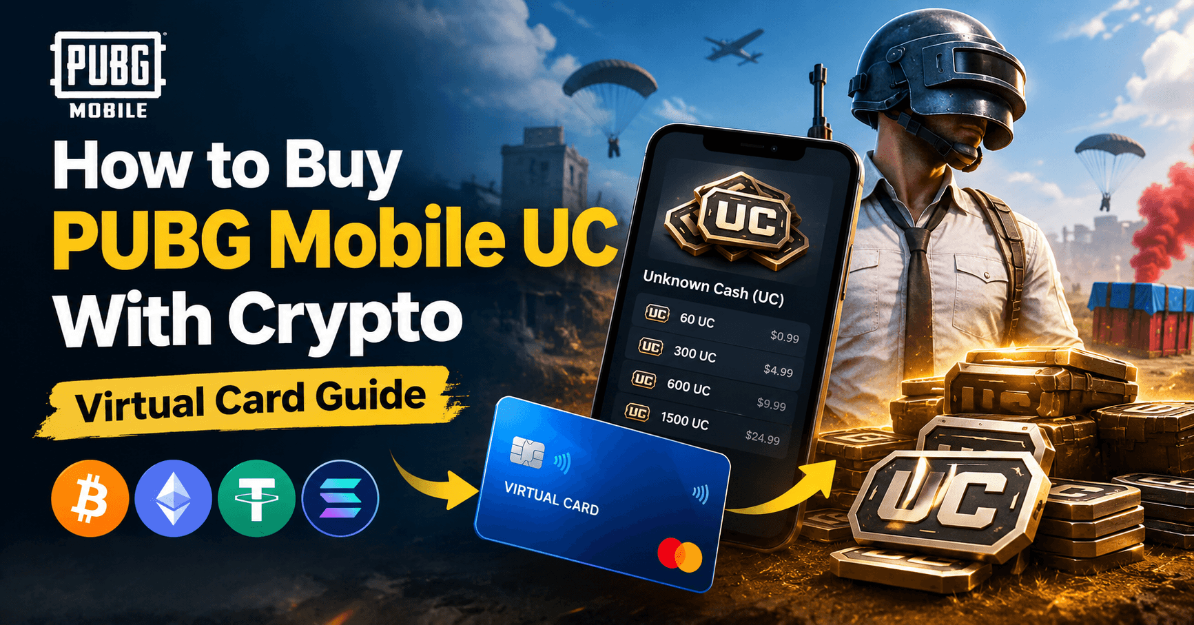 How to Buy PUBG Mobile UC With Crypto (Virtual Card Guide)